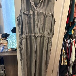Ladies Black Tape brand Gray Utility cargo jumpsuit.